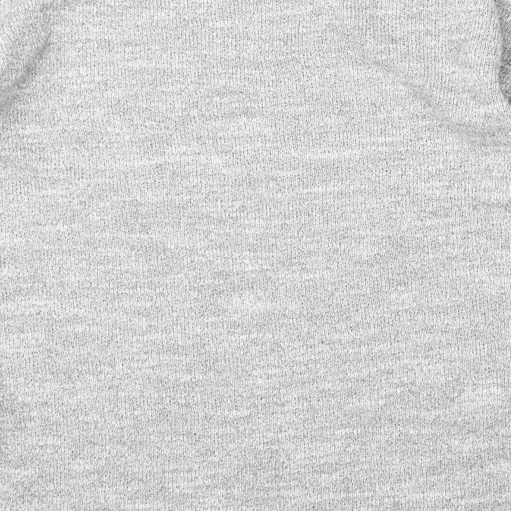 Topshop Womens Grey Round Neck  Polyester Pullover Jumper Size 8