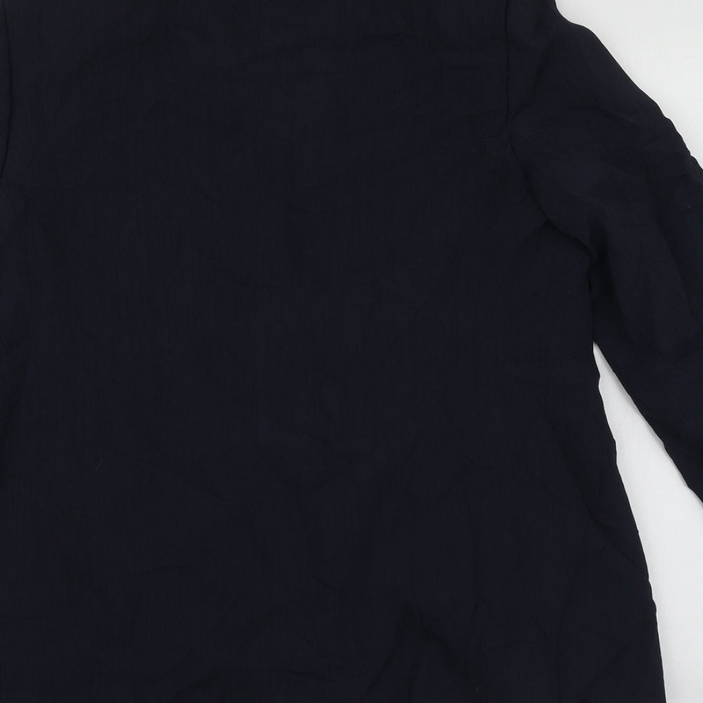 M&S Womens Blue  Polyester Jacket Suit Jacket Size L