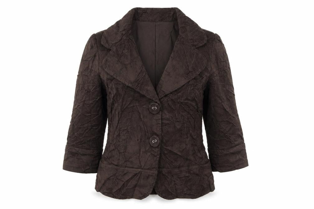 Marks and Spencer Womens Brown   Jacket  Size 10  Button