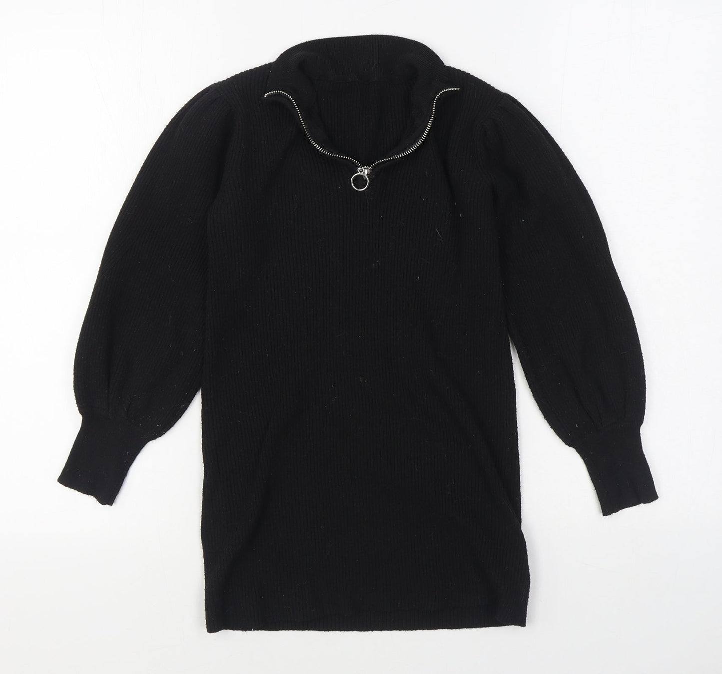 Dunnes Stores Girls Black V-Neck  Polyester Pullover Jumper Size 10-11 Years  Pullover