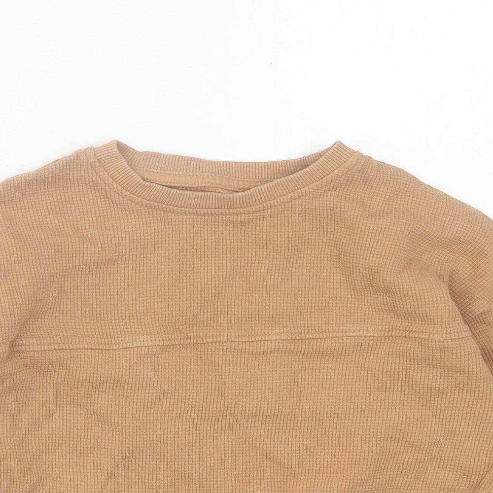George Boys Brown  Cotton Pullover Sweatshirt Size 3-4 Years  Pullover