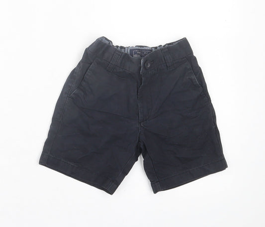 NEXT Boys Black  Cotton Bermuda Shorts Size 5 Years  Regular Buckle