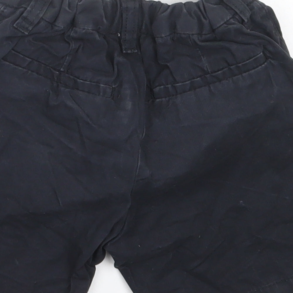 NEXT Boys Black  Cotton Bermuda Shorts Size 5 Years  Regular Buckle