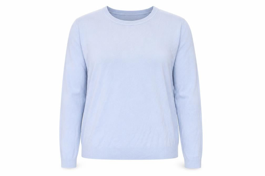 Marks and Spencer Womens Blue Crew Neck  Acrylic Pullover Jumper Size 14