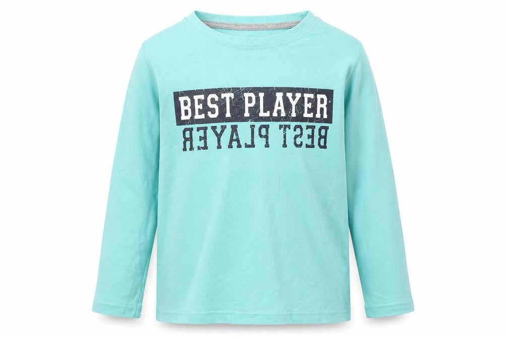 Lupilu Boys Blue  Cotton Basic Casual Size 4-5 Years Round Neck