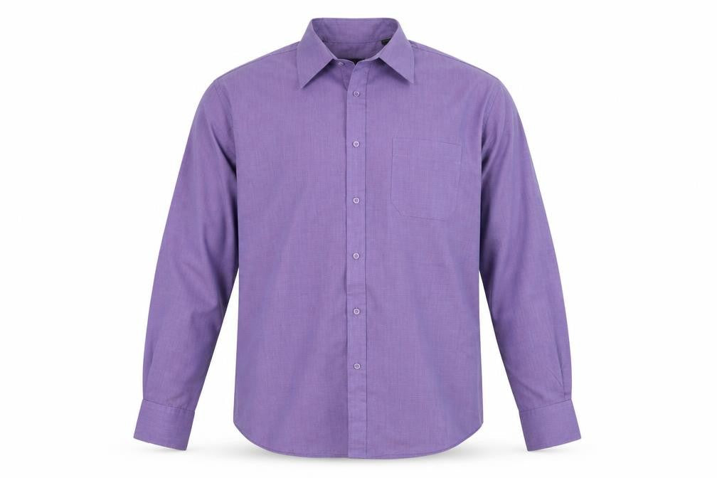 Burton Mens Purple  Polyester  Button-Up Size 38 Collared