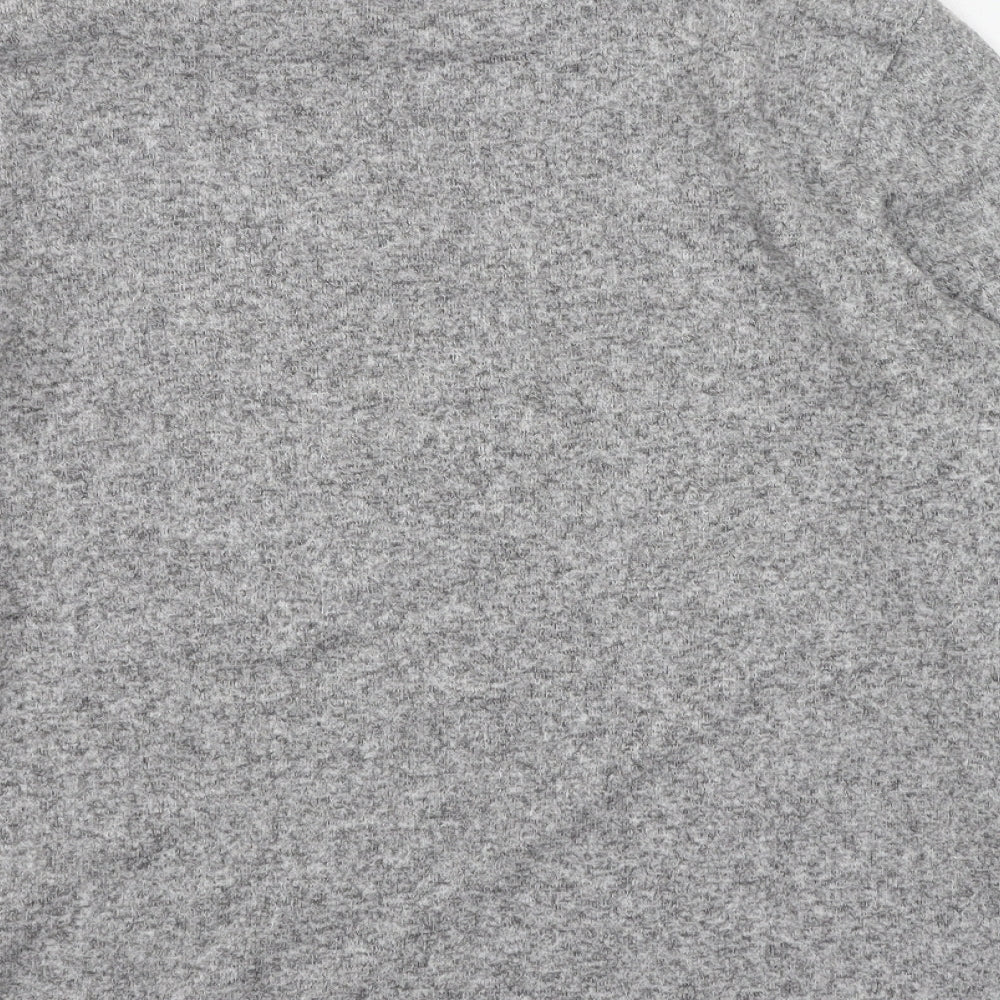 Zara Womens Grey Round Neck  Viscose Pullover Jumper Size S