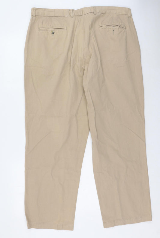 South Bay Mens Beige  Cotton Trousers  Size 36 in L27 in Regular