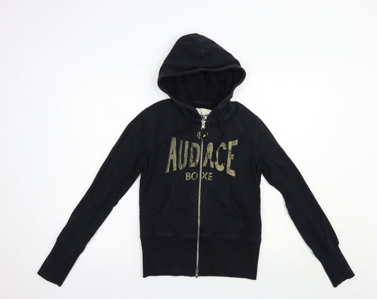 Audace Boxe Womens Beige  Cotton Full Zip Hoodie Size XS  Zip