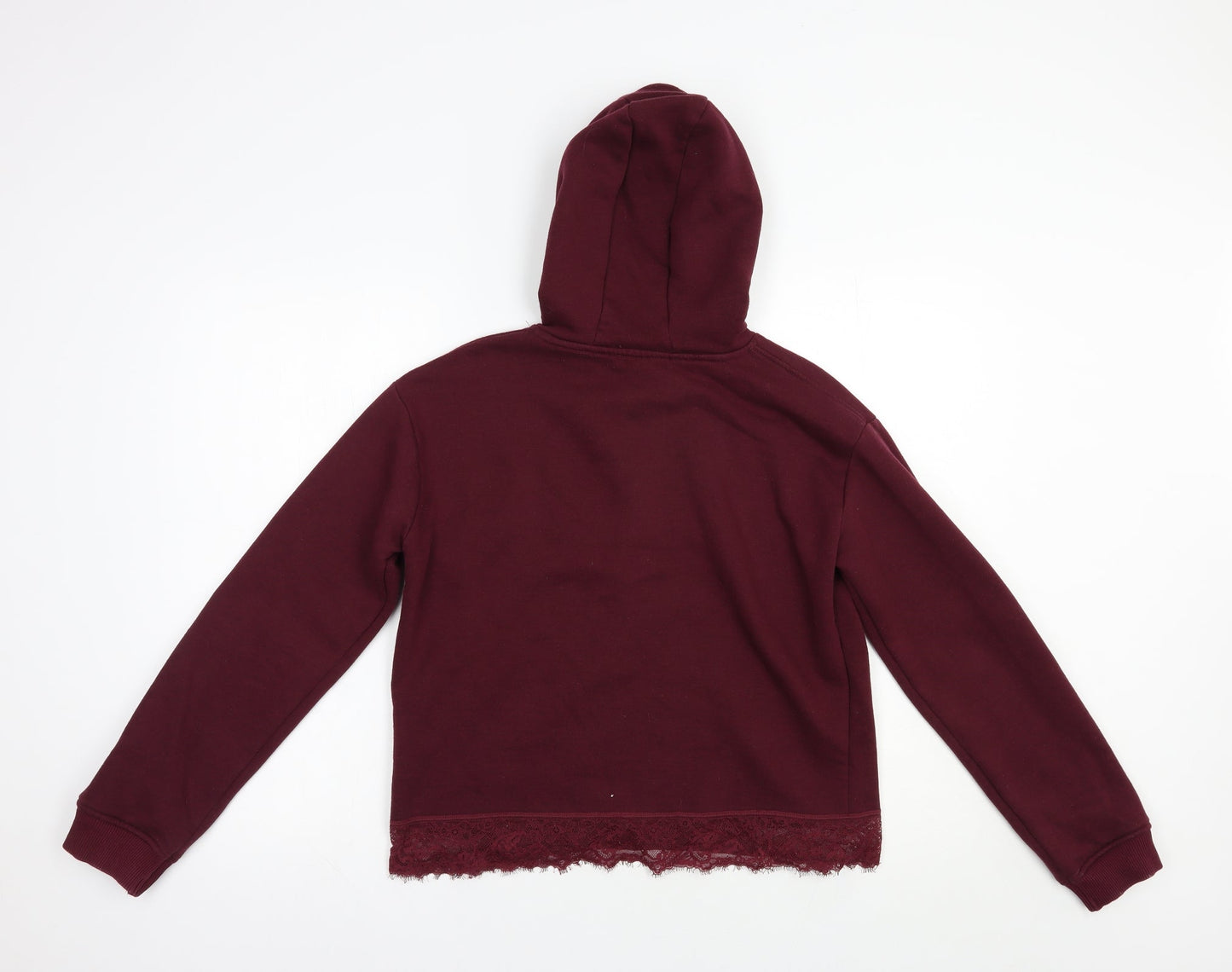 Primark Womens Purple  Polyester Pullover Hoodie Size 8  Pullover - Lace Detail