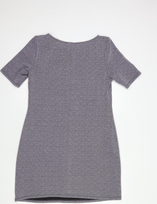 George Womens Purple  Polyester Pencil Dress  Size 12  Boat Neck Pullover