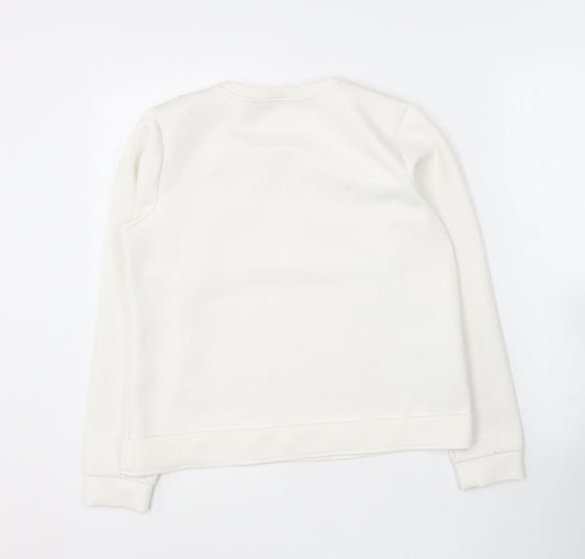 ESMARA Womens Ivory  Polyester Pullover Sweatshirt Size M