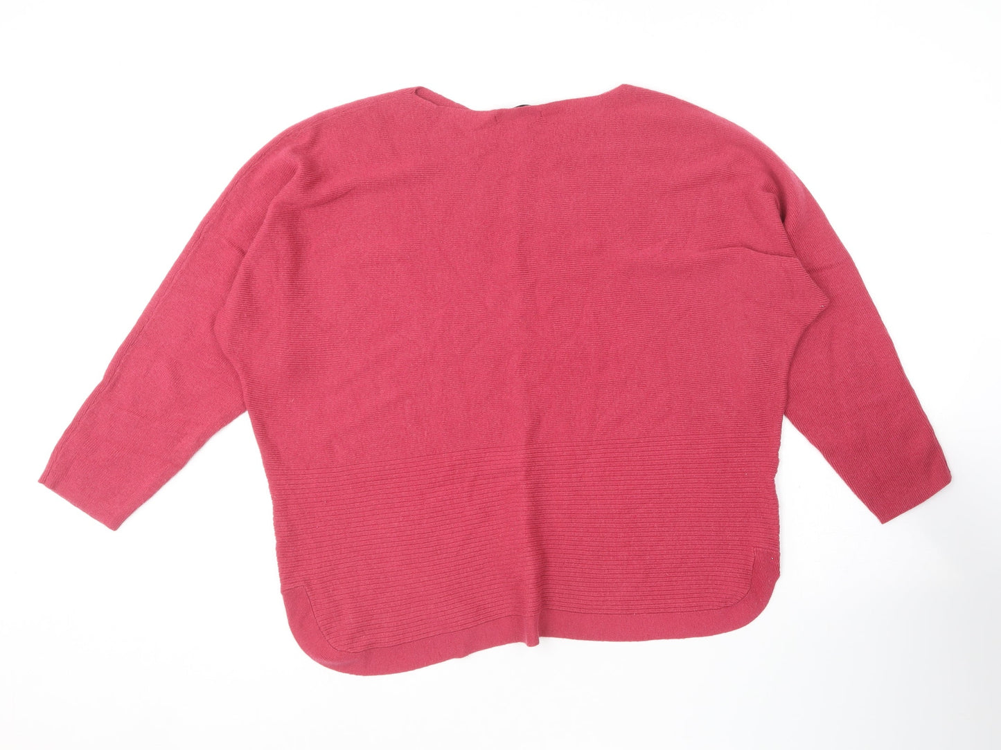 Dunnes Stores Womens Pink Round Neck  Cotton Pullover Jumper Size L