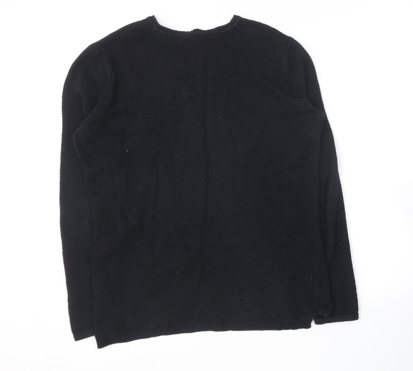 ONLY & SONS Mens Blue Round Neck  Cotton Pullover Jumper Size L