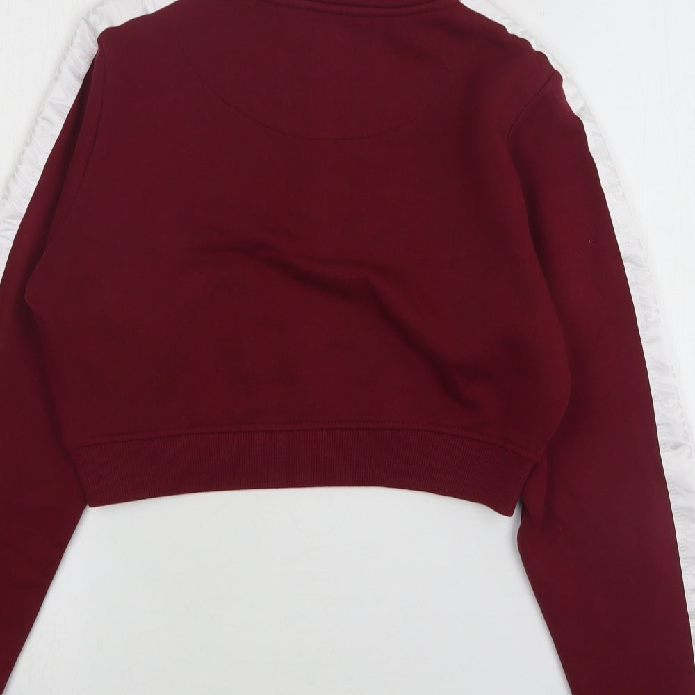 SikSilk Womens Purple  Cotton Pullover Sweatshirt Size 8   - Cropped