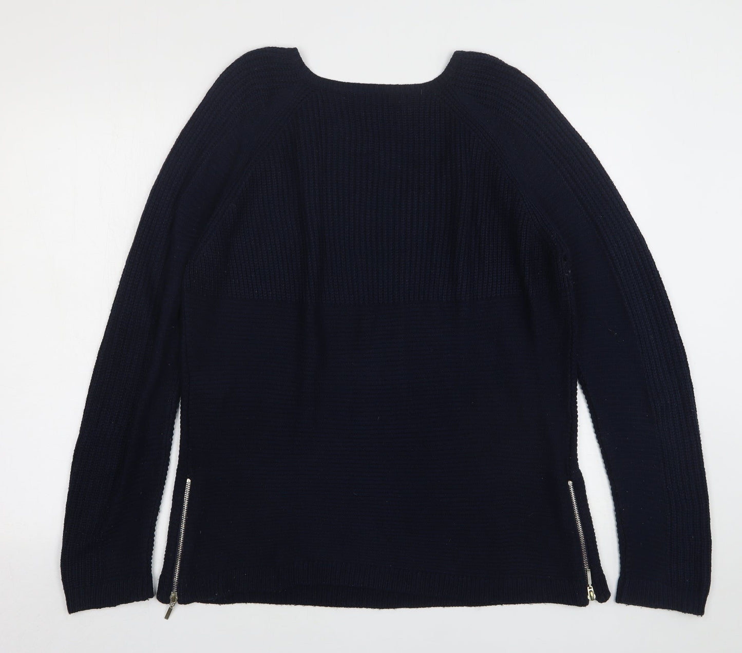 Debenhams  Womens Blue Round Neck  Acrylic Pullover Jumper Size 14
