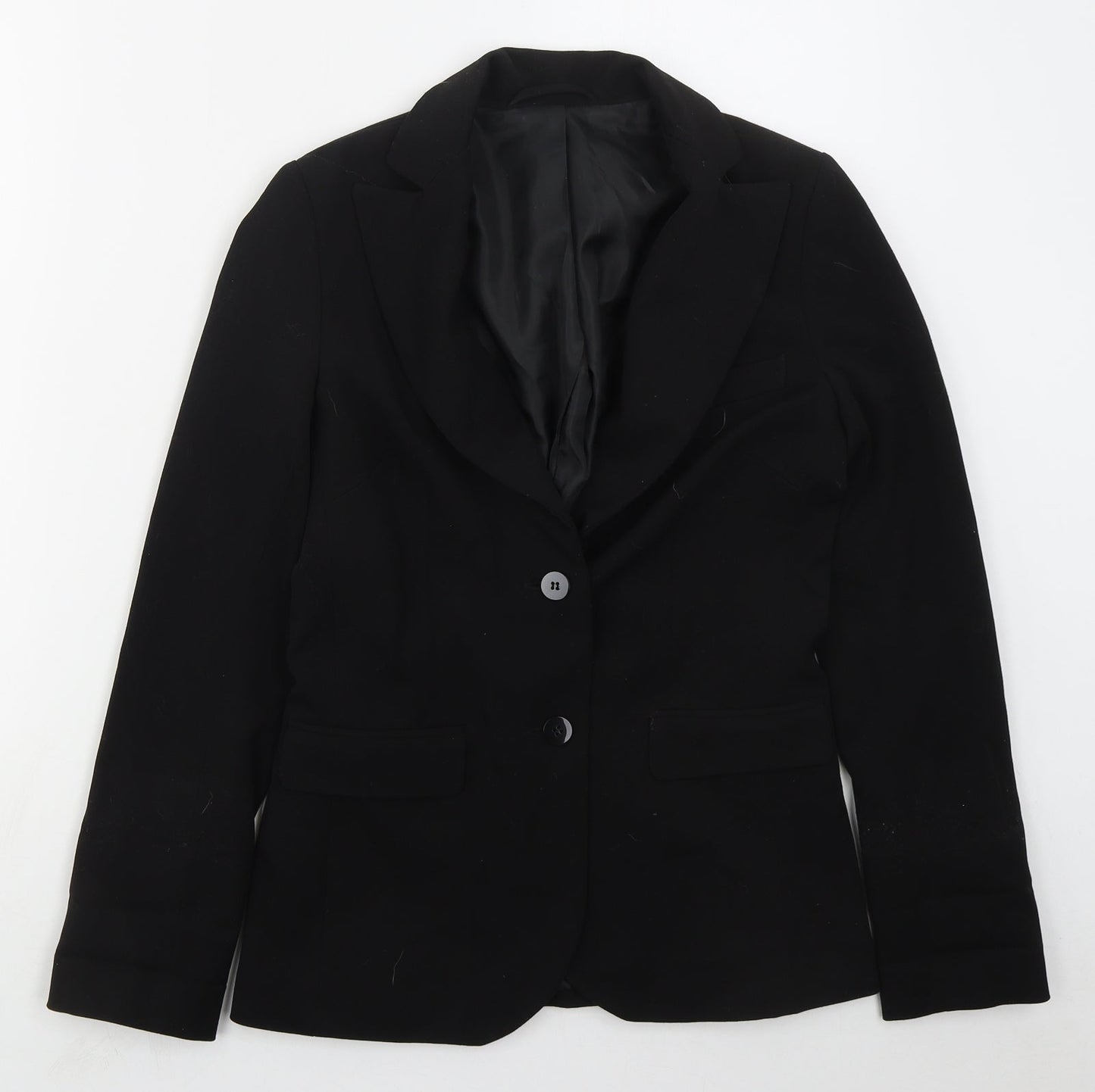 Internacionale Womens Black  Polyester Jacket Suit Jacket Size 12