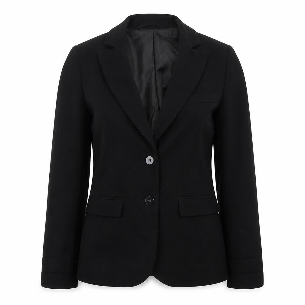 Internacionale Womens Black  Polyester Jacket Suit Jacket Size 12