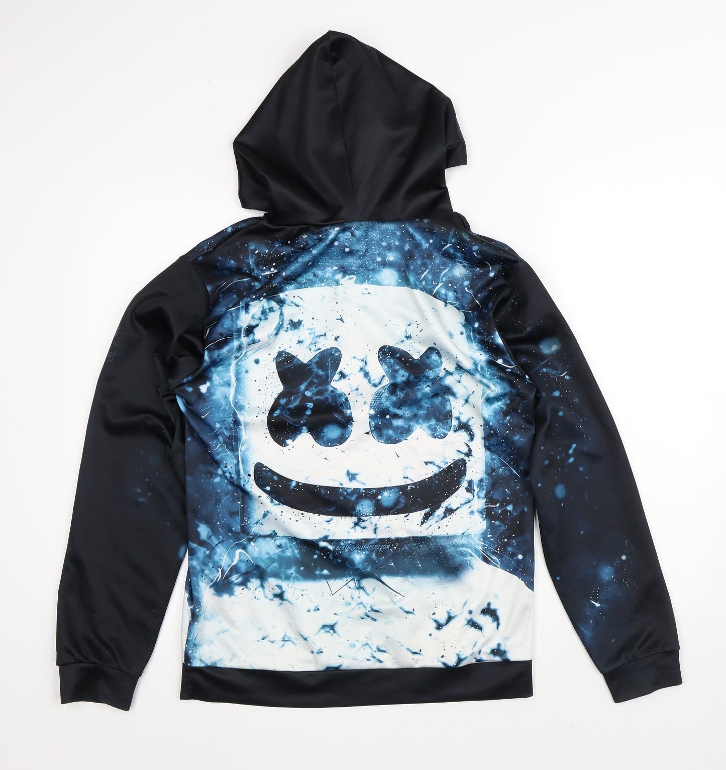 Preworn Mens Black  Polyester Pullover Hoodie Size S
