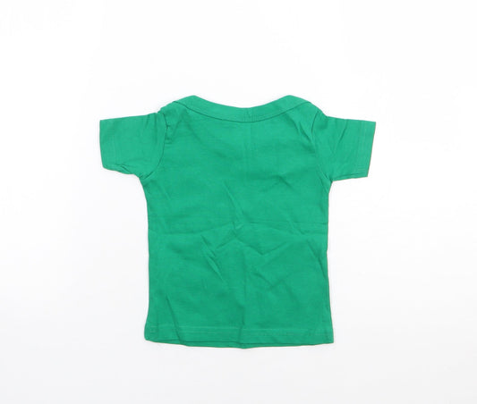 O'Neills Boys Green  100% Cotton Jersey T-Shirt Size 12-18 Months Crew Neck Pullover - Ireland