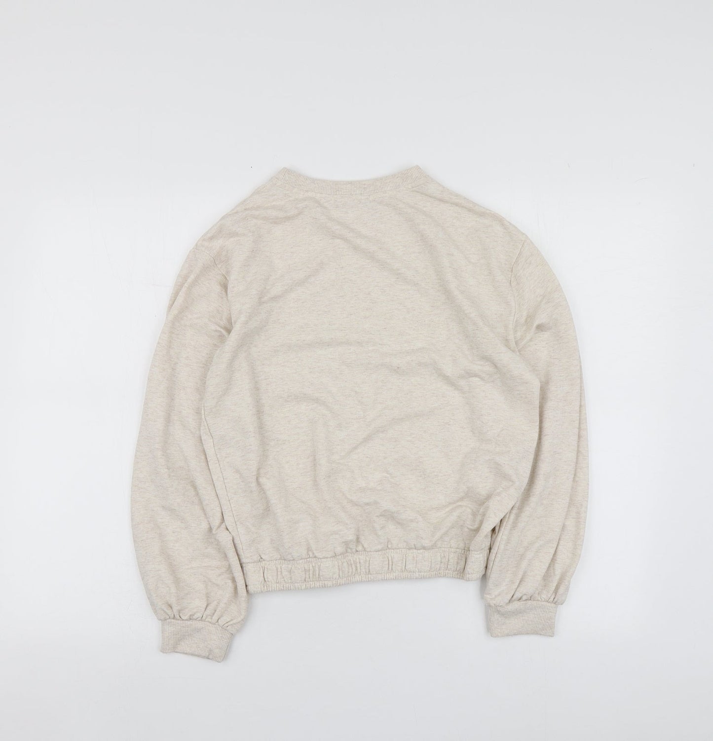 New Look Womens Beige  Polyester Pullover Sweatshirt Size 8
