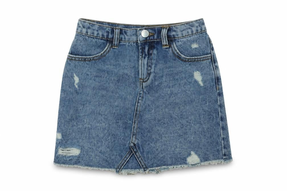Very Girls Blue  Cotton A-Line Skirt Size 10 Years  Regular