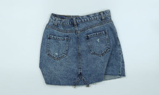 Very Girls Blue  Cotton A-Line Skirt Size 10 Years  Regular
