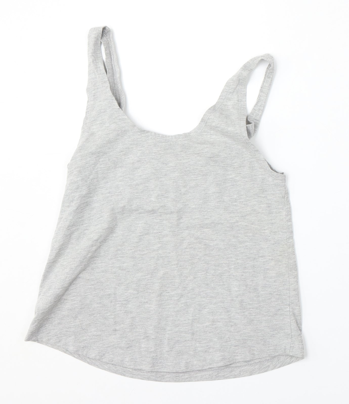 Fashion Union Womens Grey  Cotton Basic Tank Size 8 Round Neck