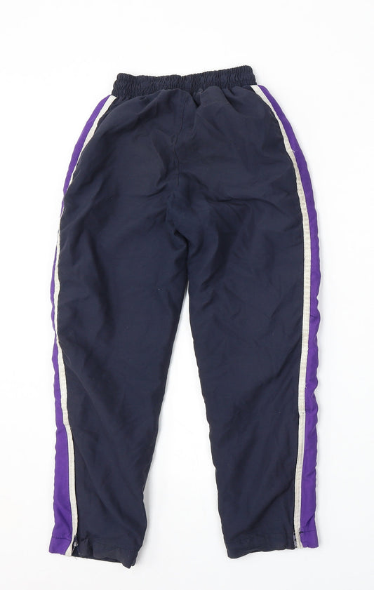 Team Colours Boys Blue  Polyester Jogger Trousers Size XS L23 in Regular