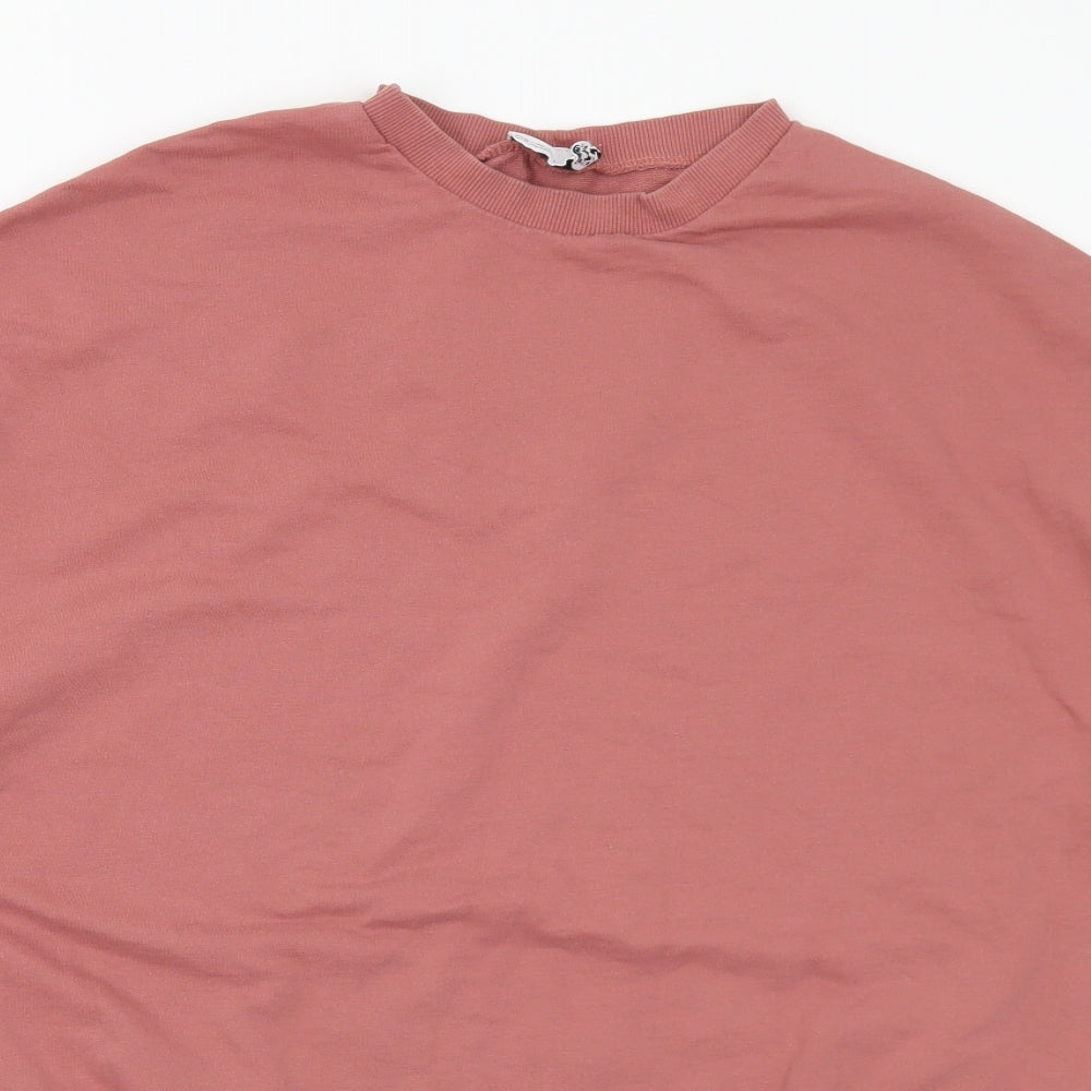 ASOS Womens Pink  Cotton Pullover Sweatshirt Size 10