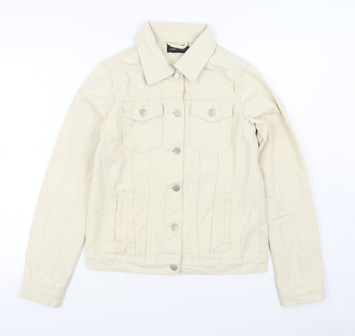 I SAW IT FIRST Womens Beige   Jacket  Size 6  Button