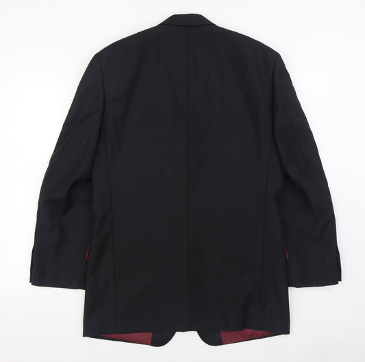 Scott & Taylor Mens Black  Wool Jacket Suit Jacket Size 38