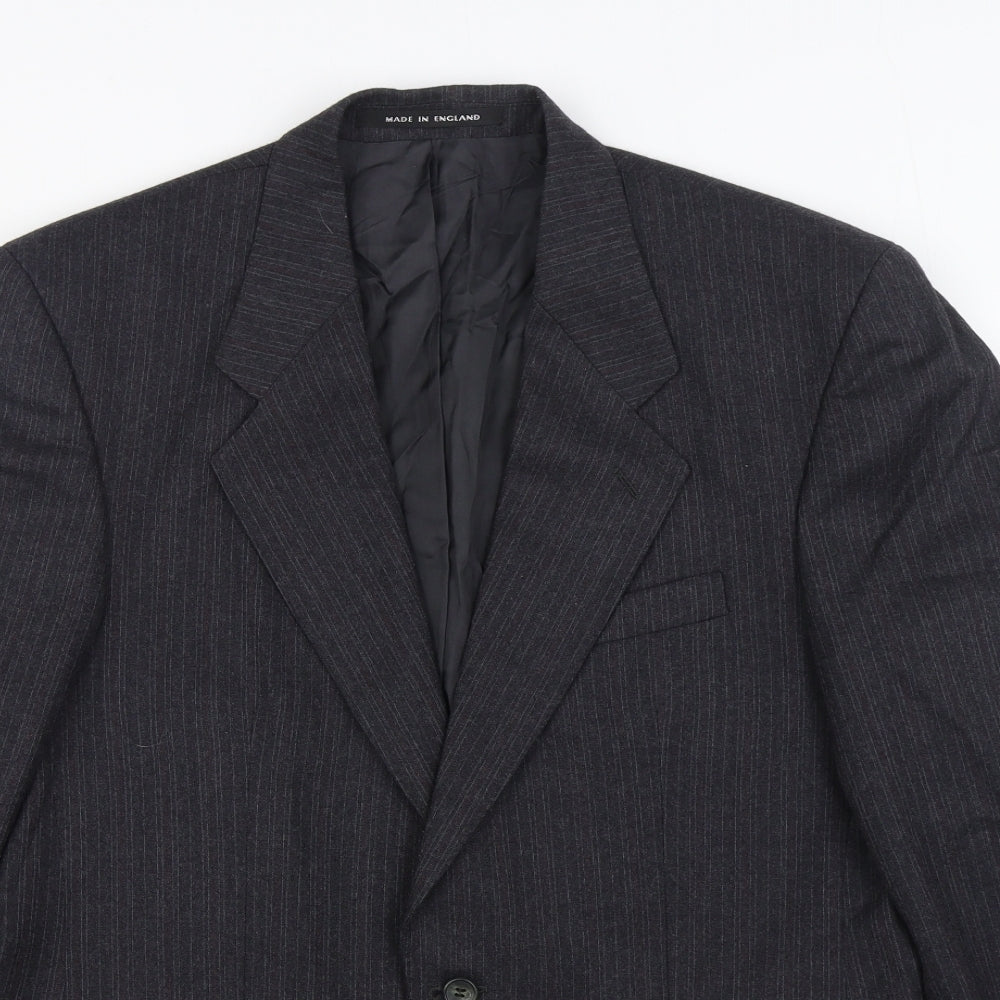 The Label Mens Black  Wool Jacket Suit Jacket Size 40
