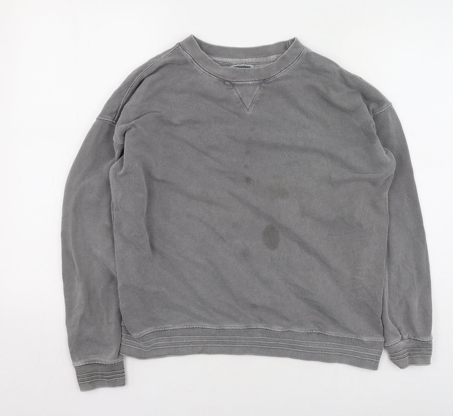 Pull&Bear Mens Gold  Cotton Pullover Sweatshirt Size M