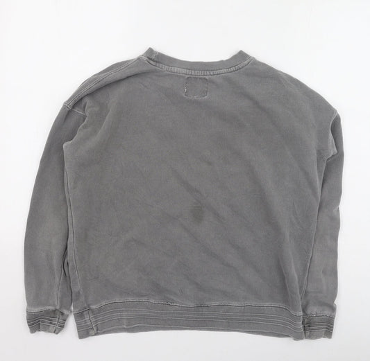 Pull&Bear Mens Gold  Cotton Pullover Sweatshirt Size M