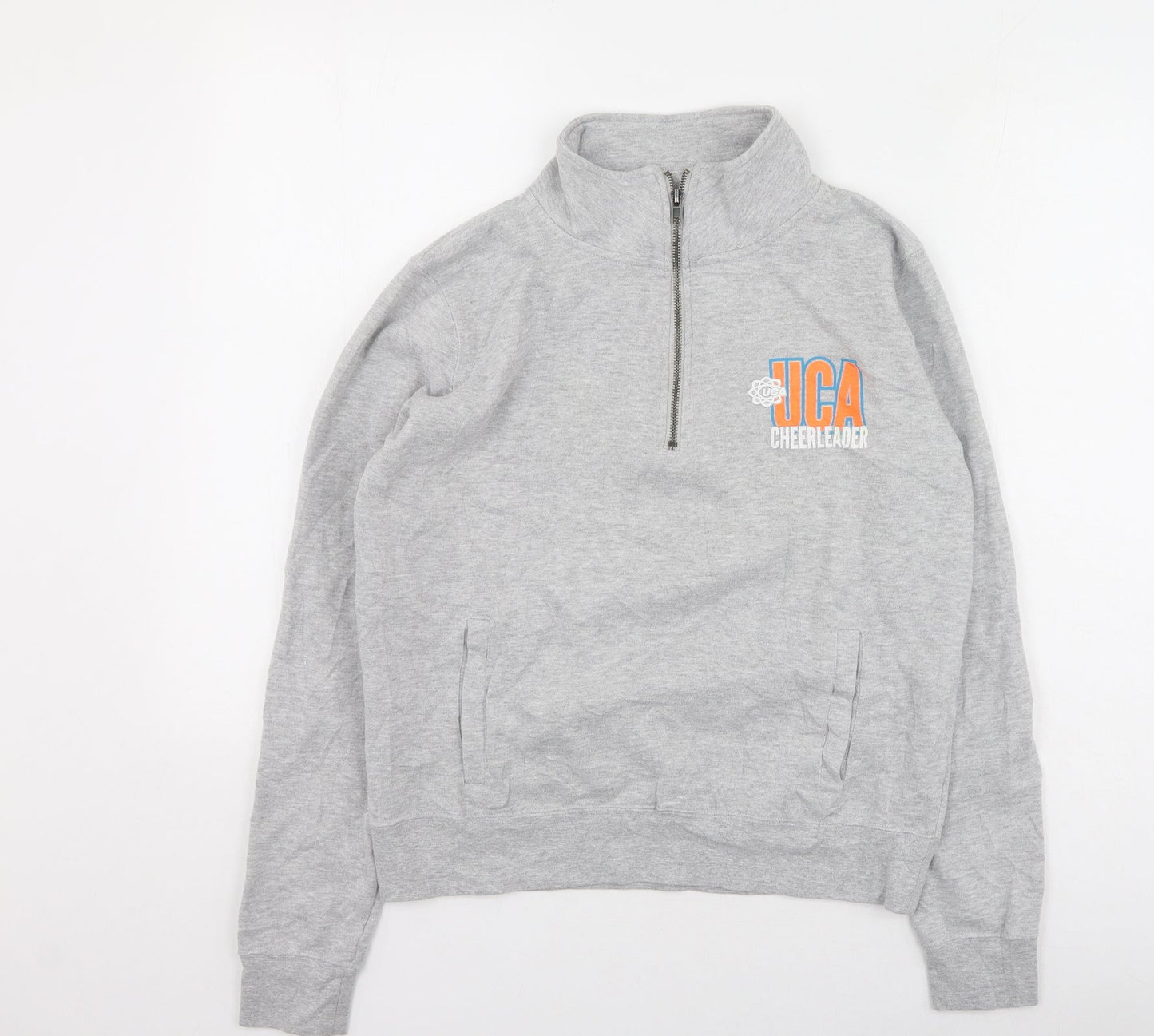 Varsity Womens Grey  Cotton Pullover Sweatshirt Size L