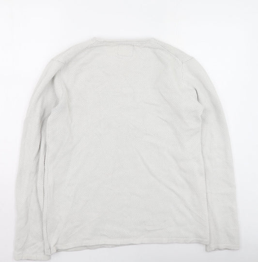 Minimum Mens Beige Round Neck  Cotton Pullover Jumper Size XL