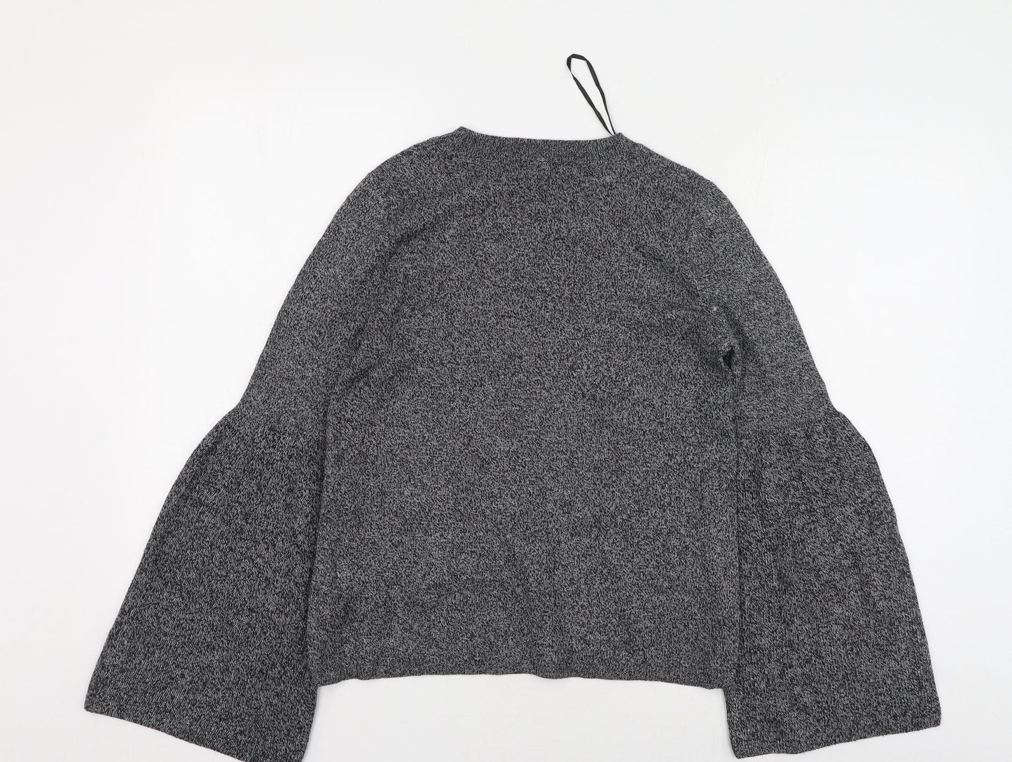 Preworn Womens Grey Round Neck  Polyester Pullover Jumper Size S