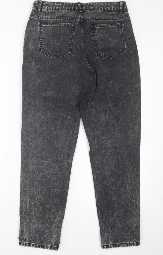 ASOS Womens Black  Cotton Straight Jeans Size 28 in L32 in Regular Button