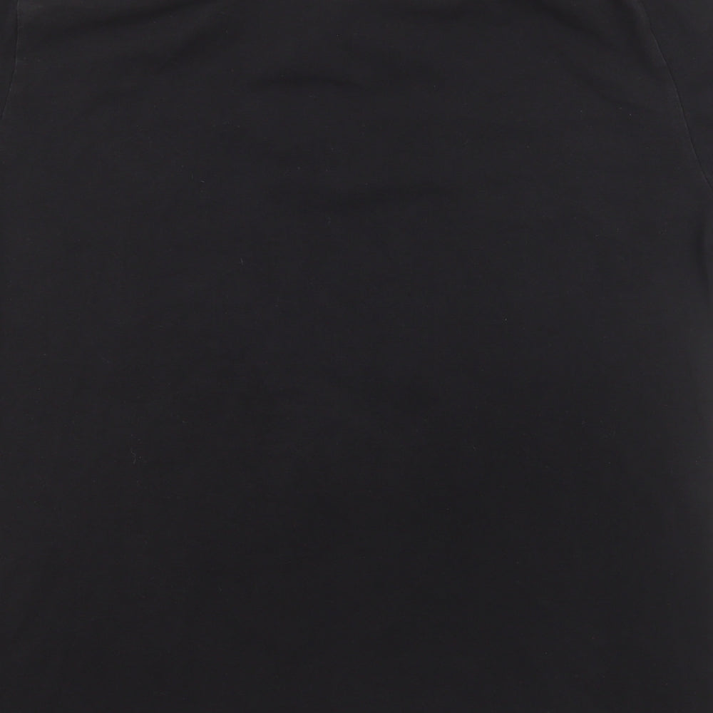 H&M Mens Black  Cotton  Button-Up Size L Collared