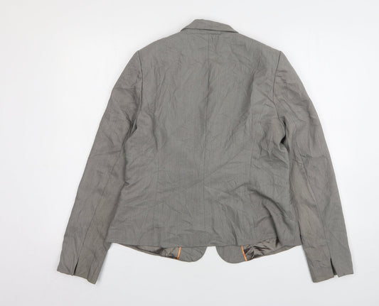 Papaya Womens Grey  Polyester Jacket Suit Jacket Size 14