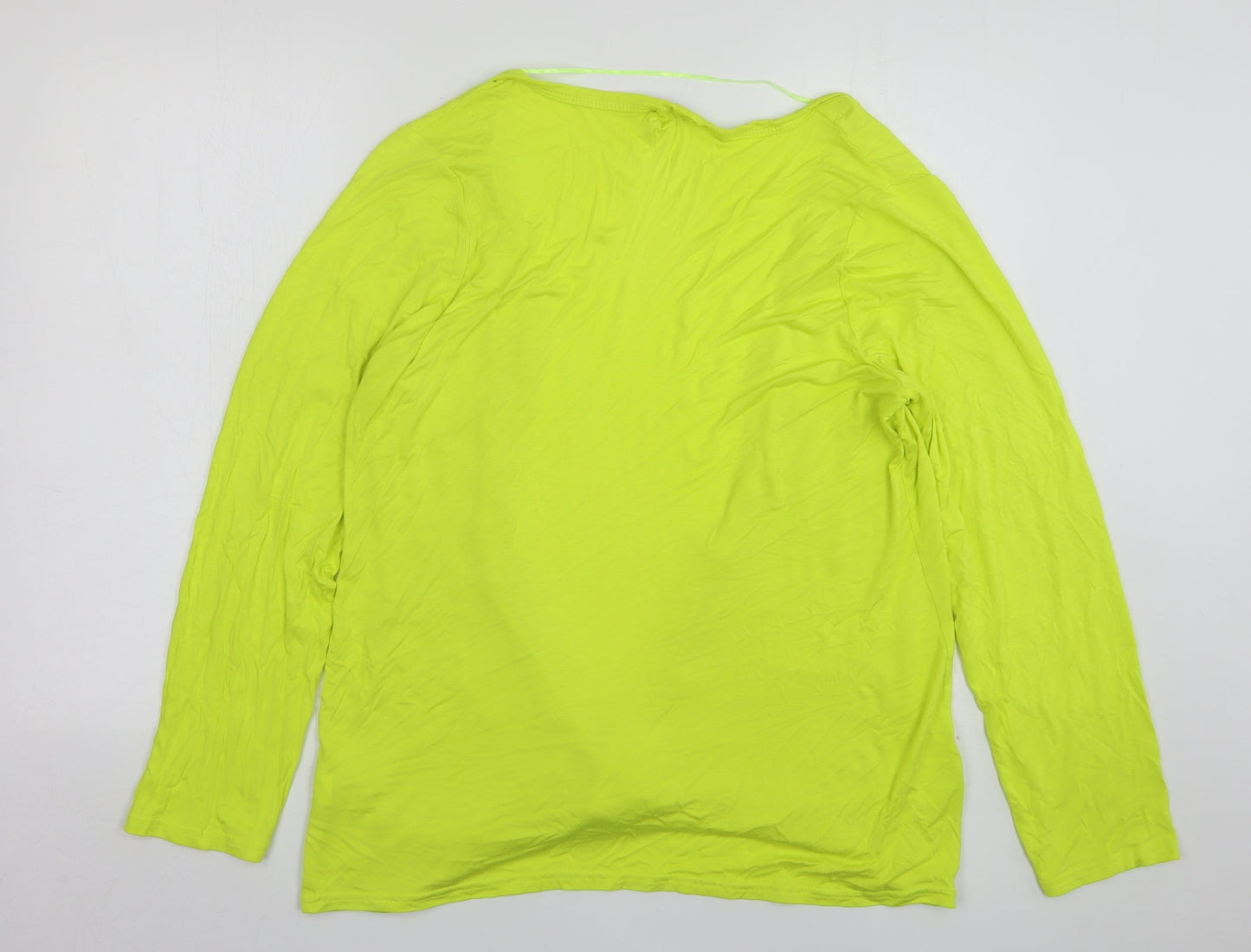 Gallery Womens Green V-Neck  Viscose Cardigan Jumper Size 16