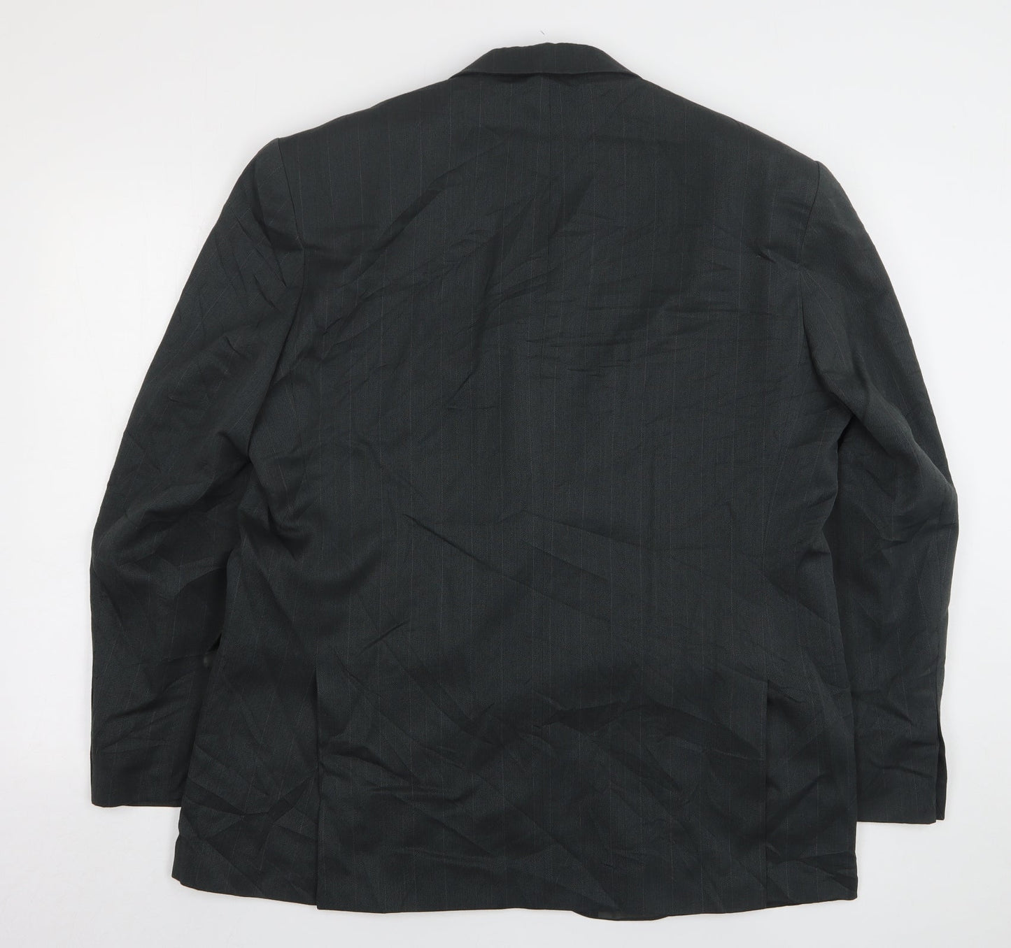Berkertex Mens Green Striped Wool Jacket Suit Jacket Size 46