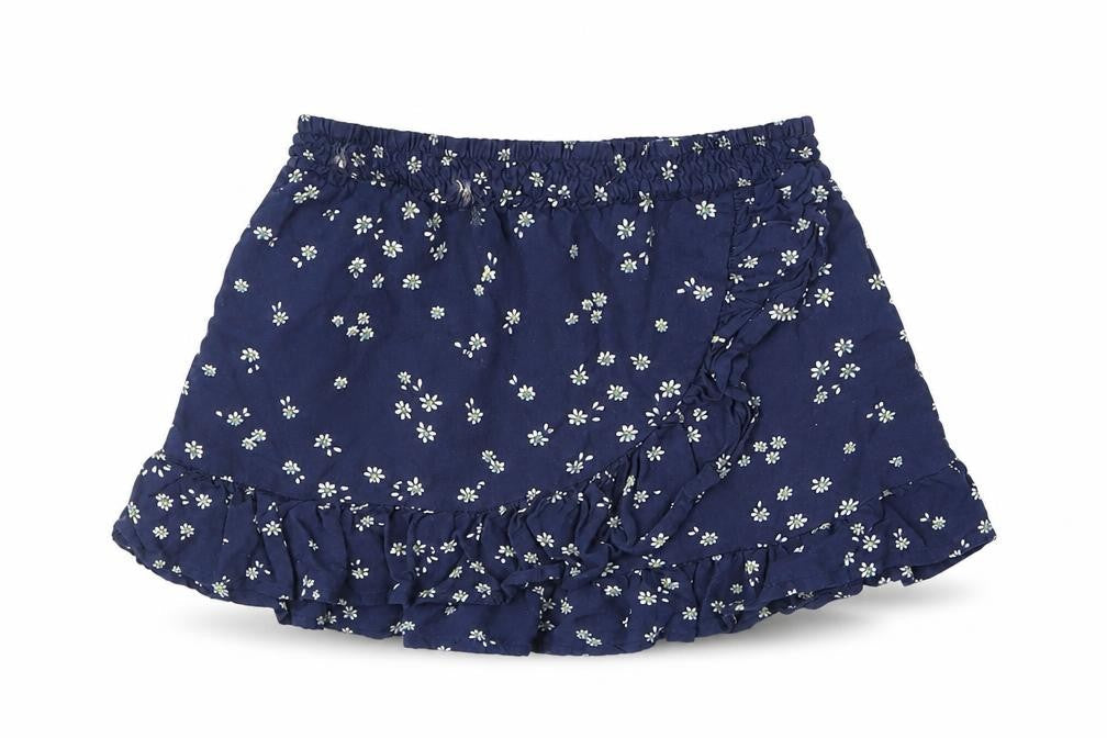 NEXT Girls Blue Floral Viscose Skater Skirt Size 3 Years  Regular
