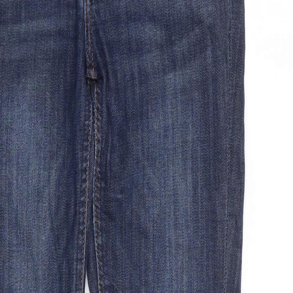 H&M  Womens Blue  Cotton Skinny Jeans Size 28 L28 in Regular Zip