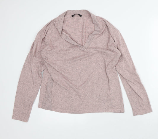Dunnes Stores Womens Pink Geometric Polyester Pullover Sweatshirt Size M