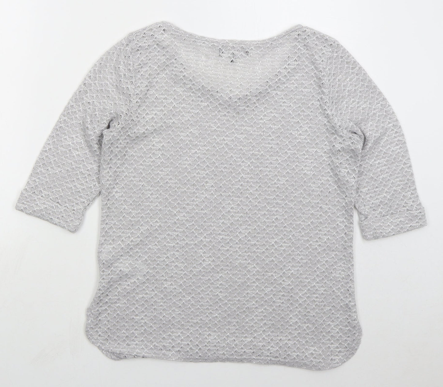 New Look Womens Grey Round Neck  Polyester Pullover Jumper Size 14