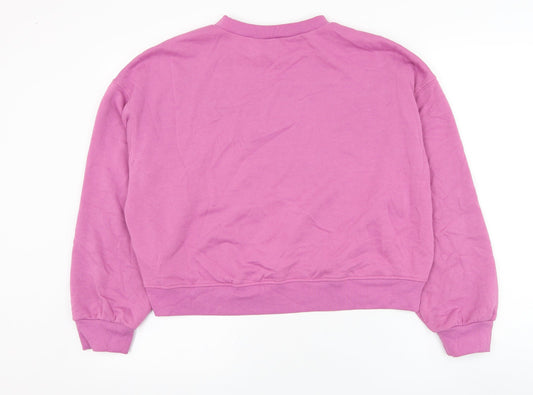 H&M Womens Purple  Cotton Cape Sweatshirt Size M  Pullover