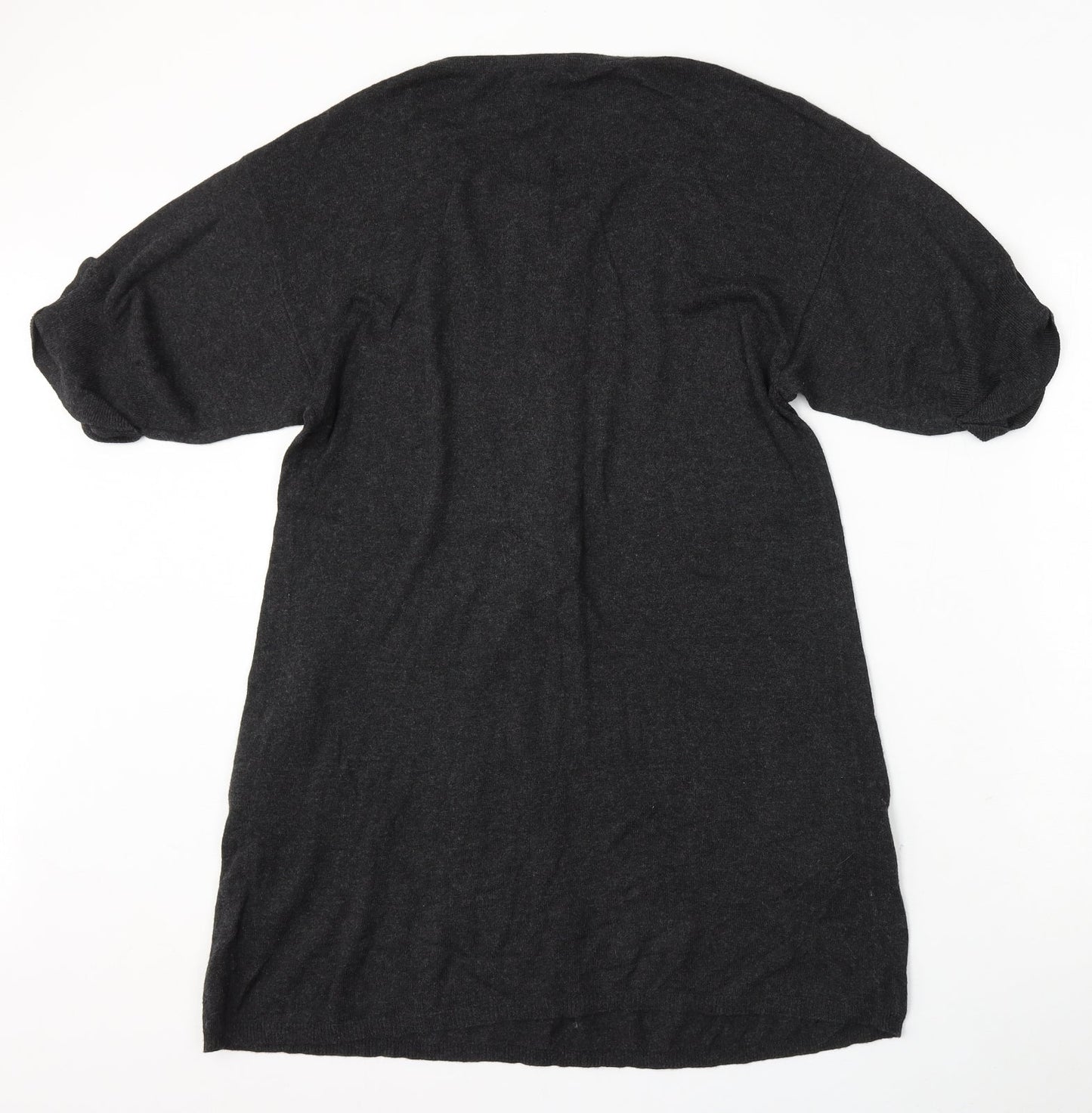 Marks and Spencer Womens Grey Round Neck  Viscose Pullover Jumper Size 8