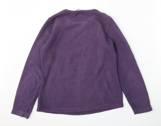 Casual Club Womens Purple  Polyester Pullover Sweatshirt Size 12
